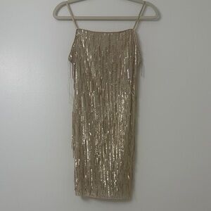 Trixxi Gold Sequin Mini Dress